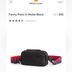 Marine layer Fanny Pack in Matte Black / belt bag